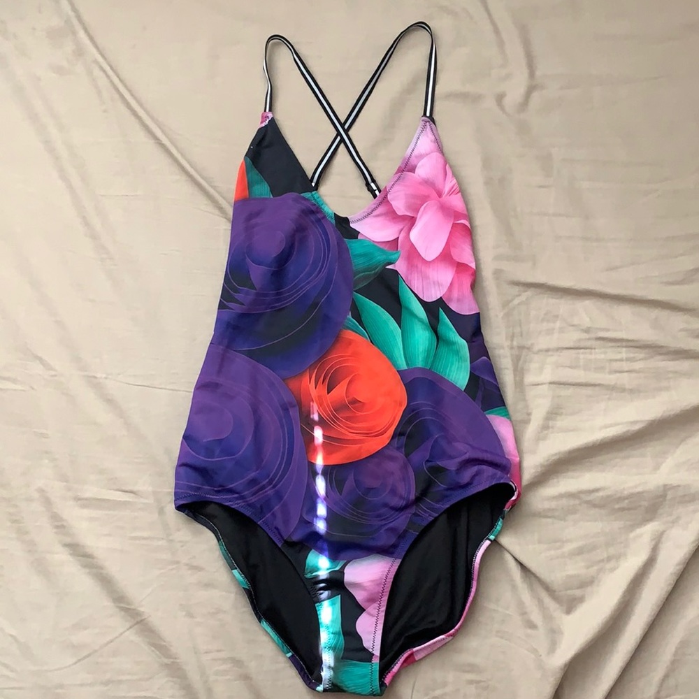 Floral one piece swimsuit